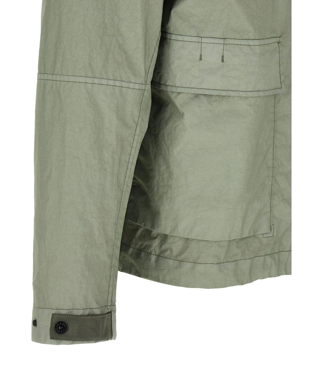 STONE ISLAND Зеленая полиамидовая куртка, фото 4