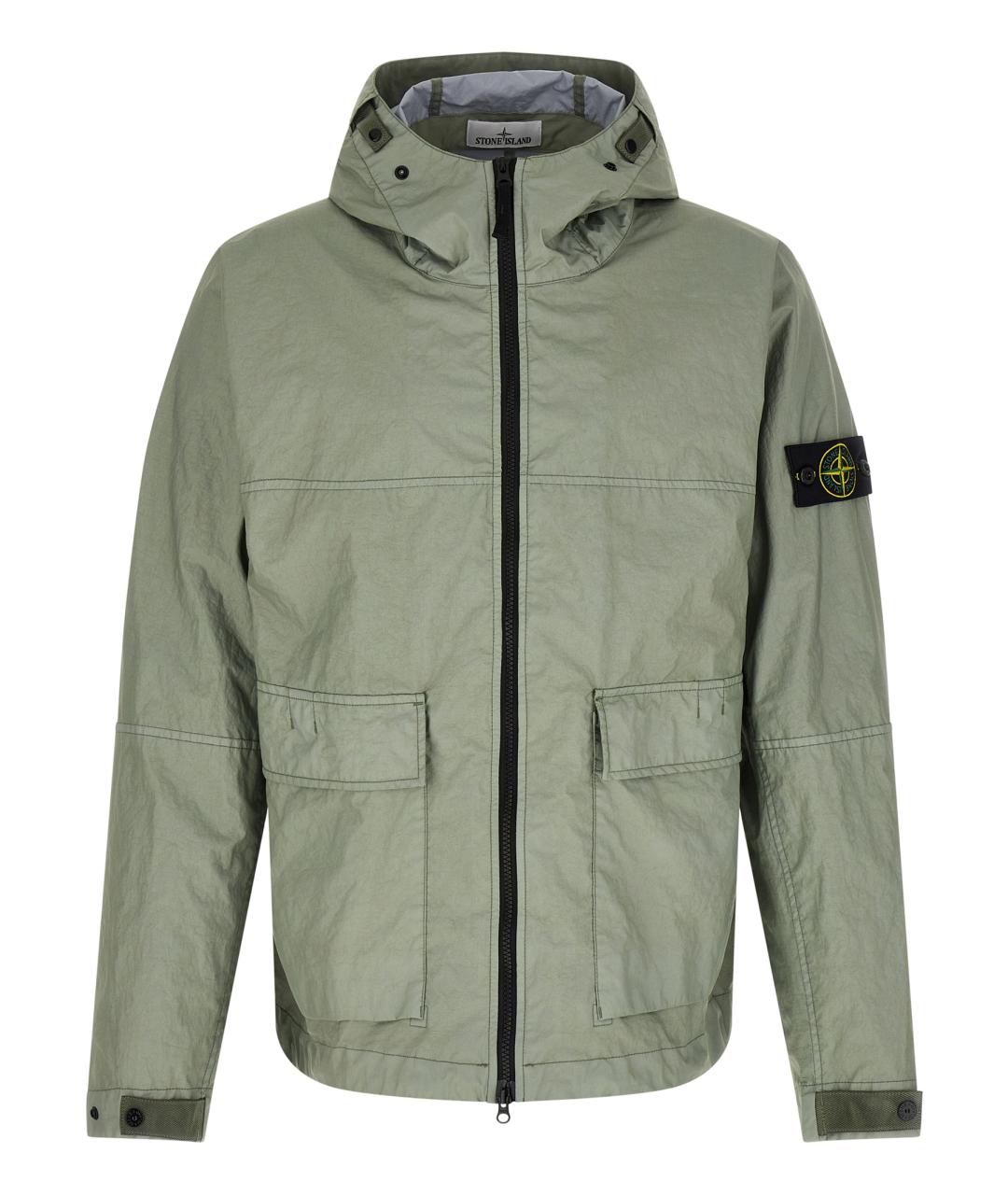 STONE ISLAND Зеленая полиамидовая куртка, фото 1