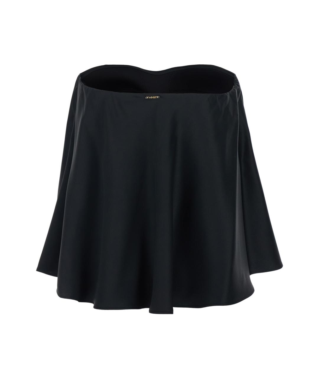 TWIN-SET Черная ацетатная блузы, фото 2