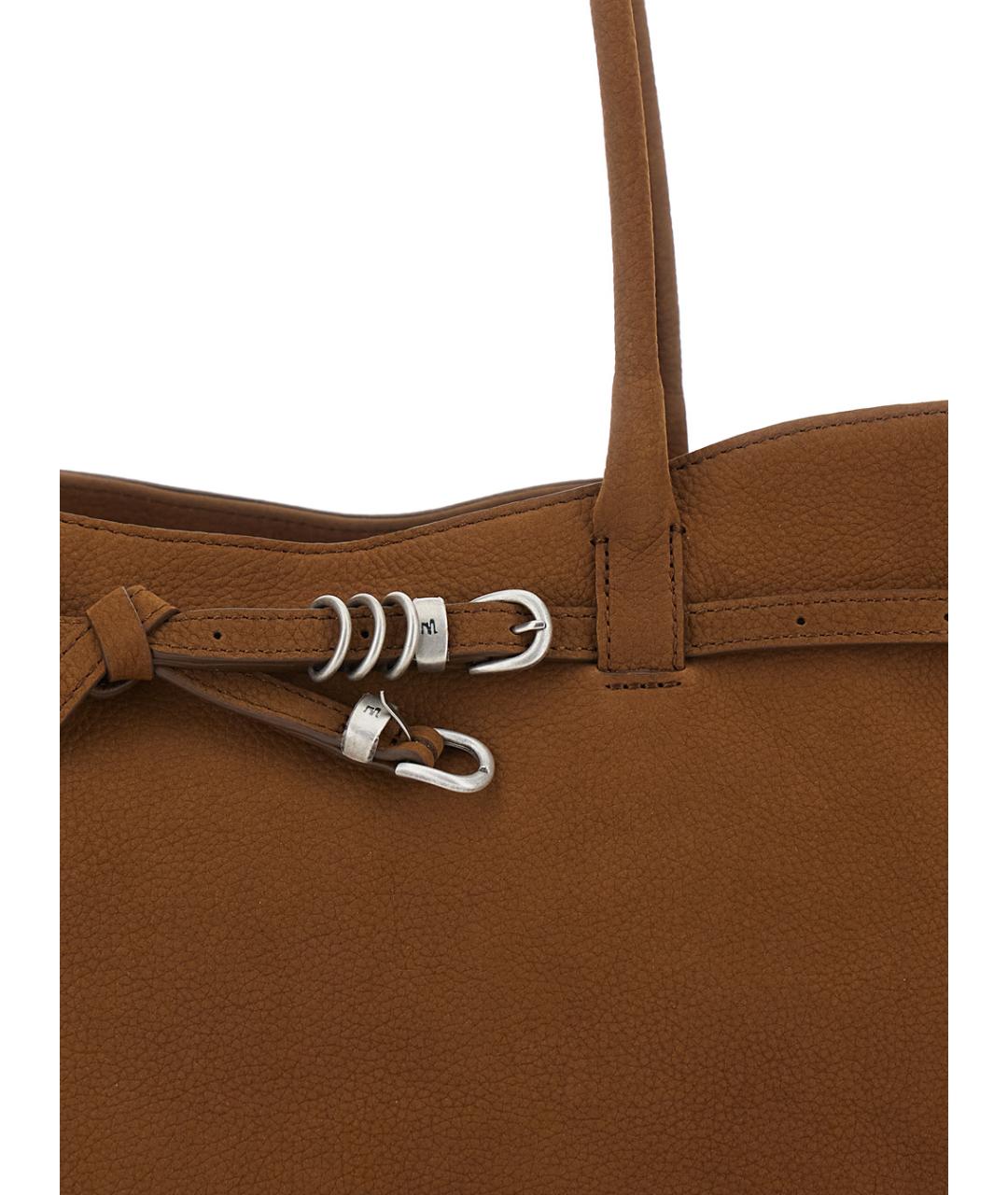 MARGESHERWOOD Коричневая кожаная сумка тоут, фото 3