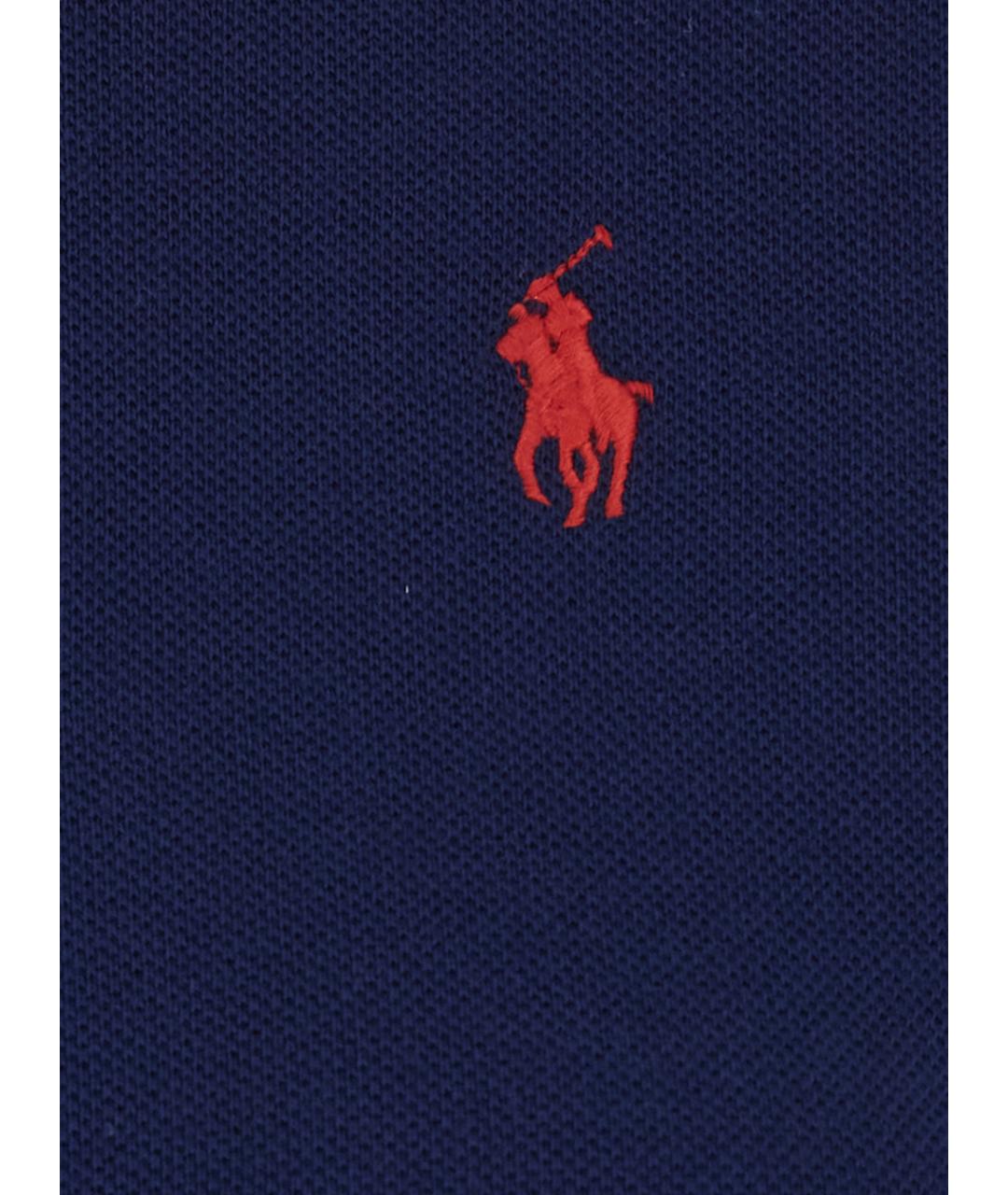 POLO RALPH LAUREN Синее хлопковое повседневное платье, фото 3