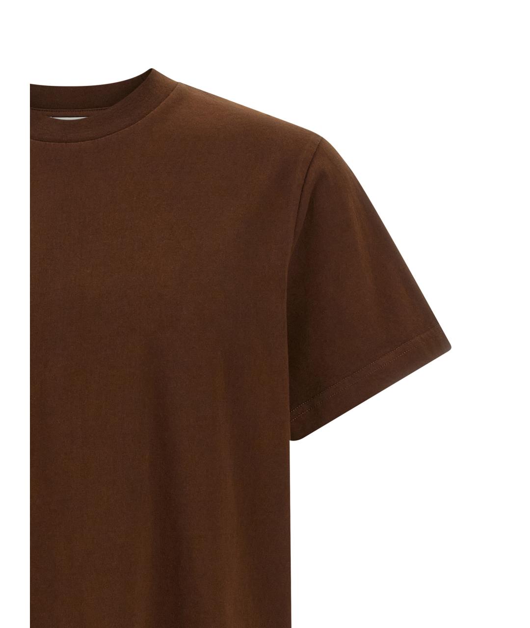 entire studios Коричневая хлопковая футболка, фото 3