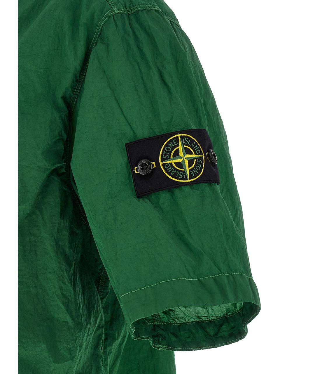 STONE ISLAND Зеленая кэжуал рубашка, фото 4