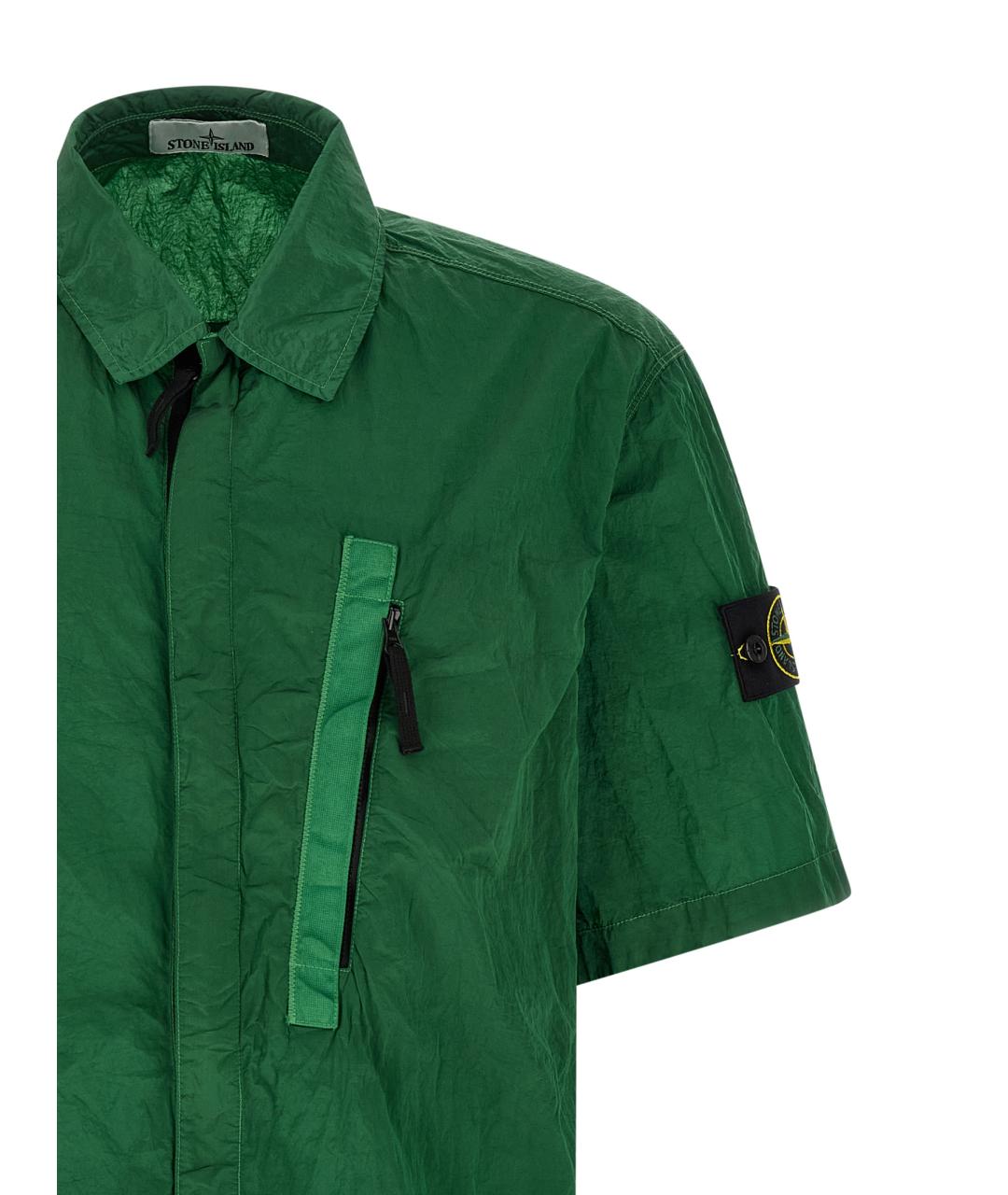 STONE ISLAND Зеленая кэжуал рубашка, фото 3