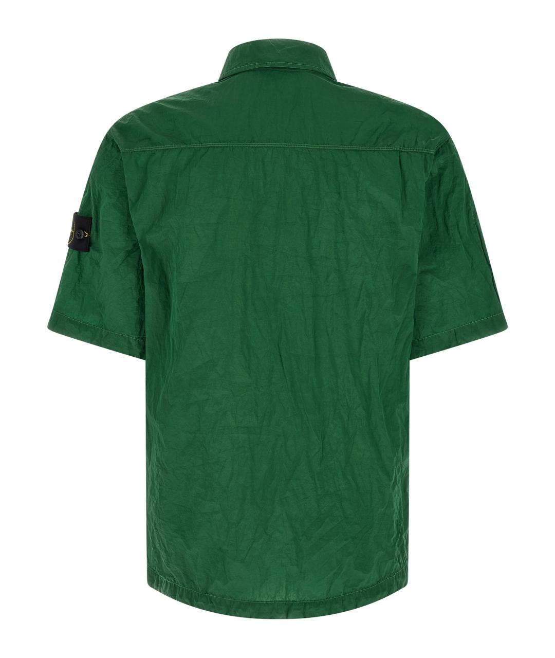 STONE ISLAND Зеленая кэжуал рубашка, фото 2
