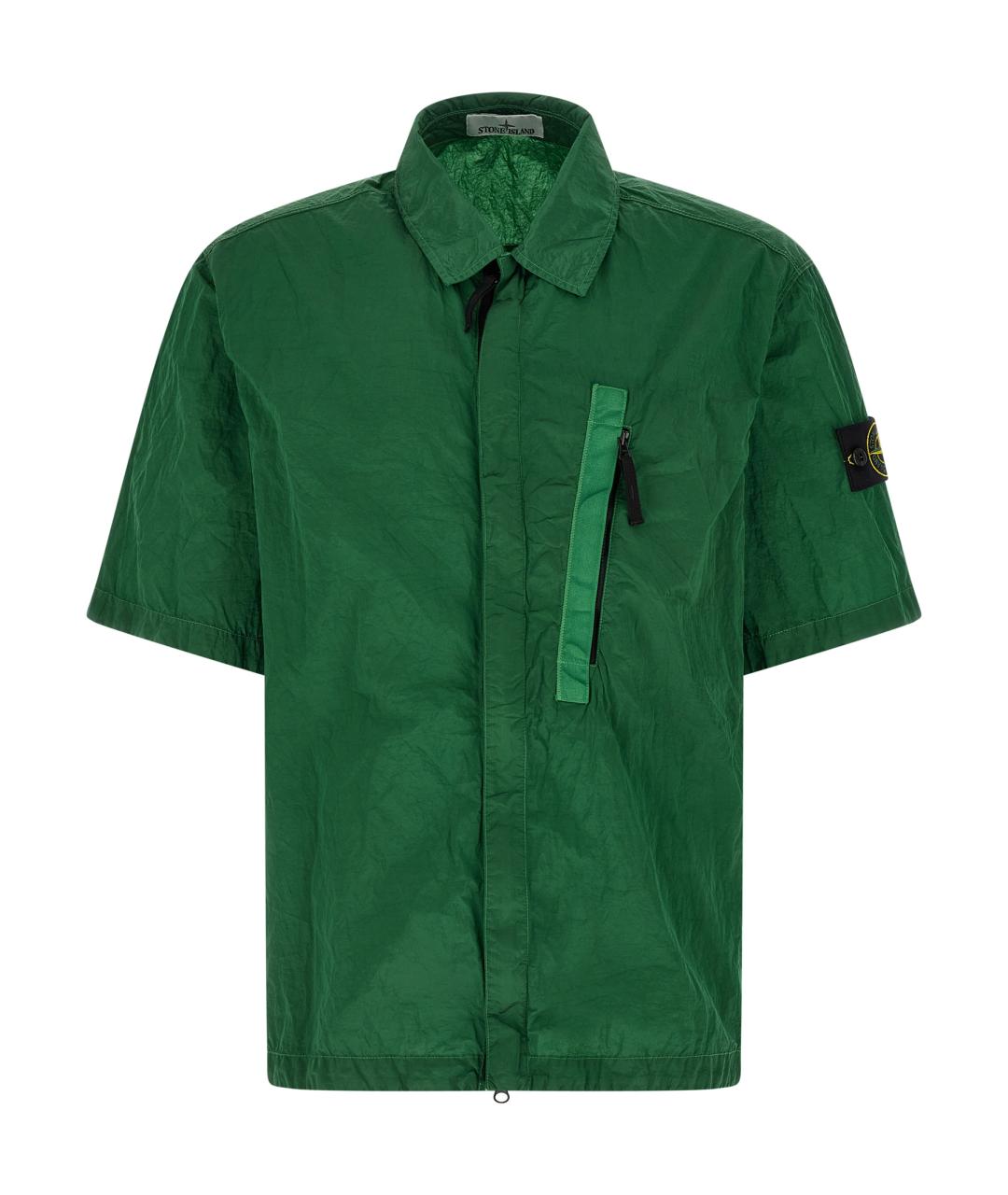 STONE ISLAND Зеленая кэжуал рубашка, фото 1