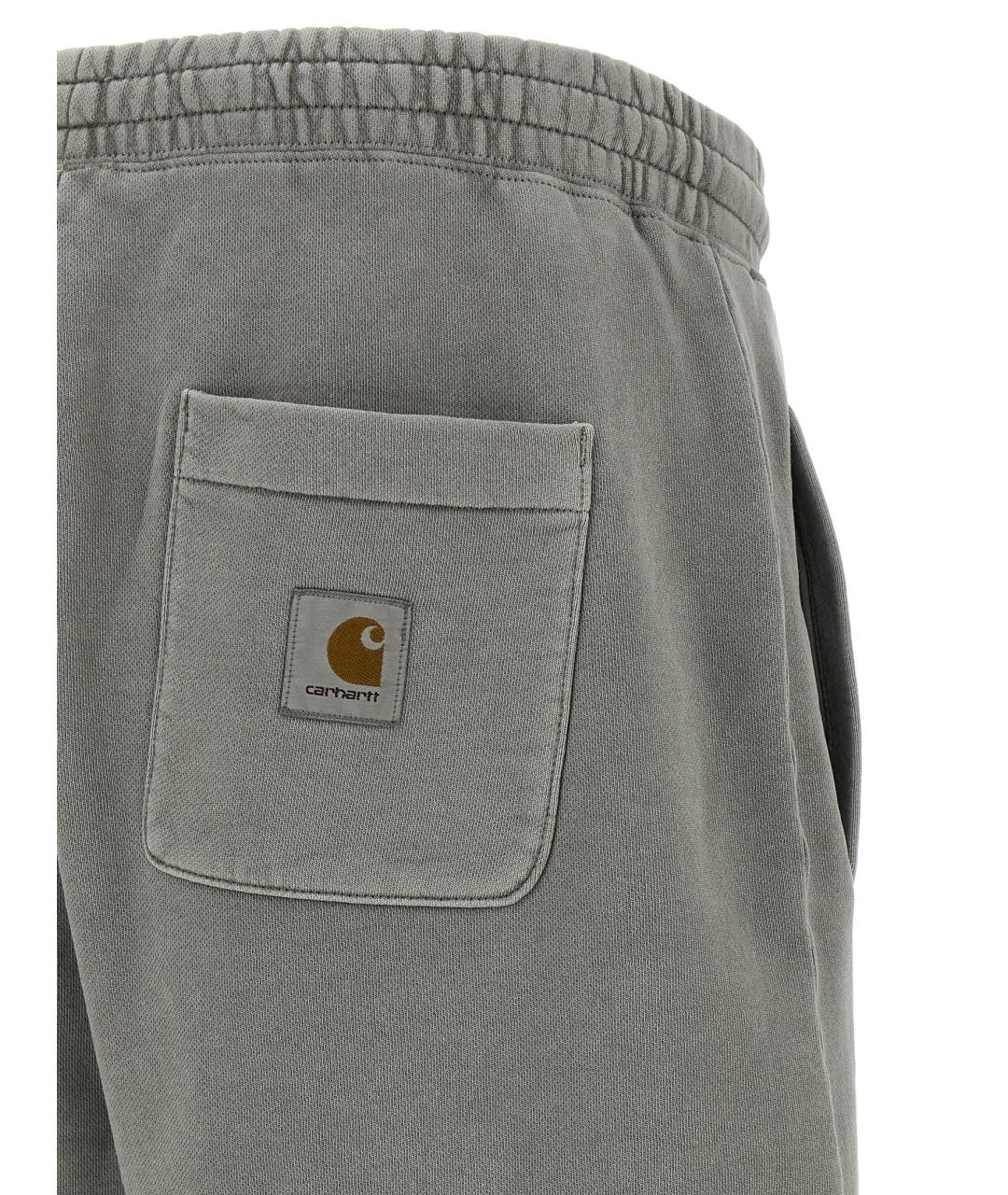 CARHARTT WIP Серые хлопковые шорты, фото 4