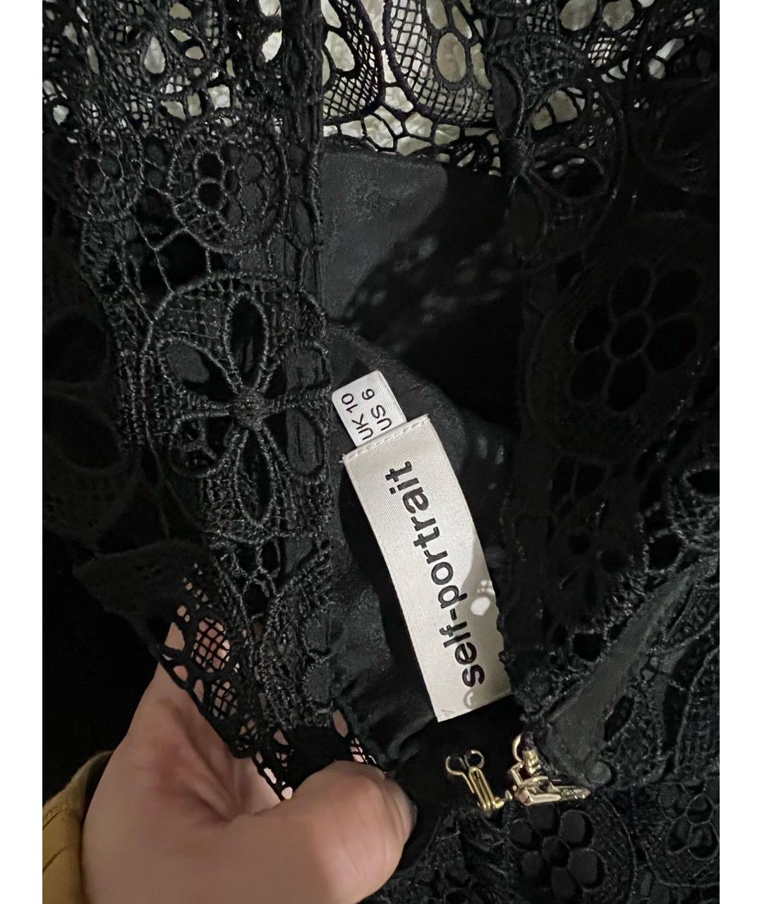 SELF-PORTRAIT Черное коктейльное платье, фото 3