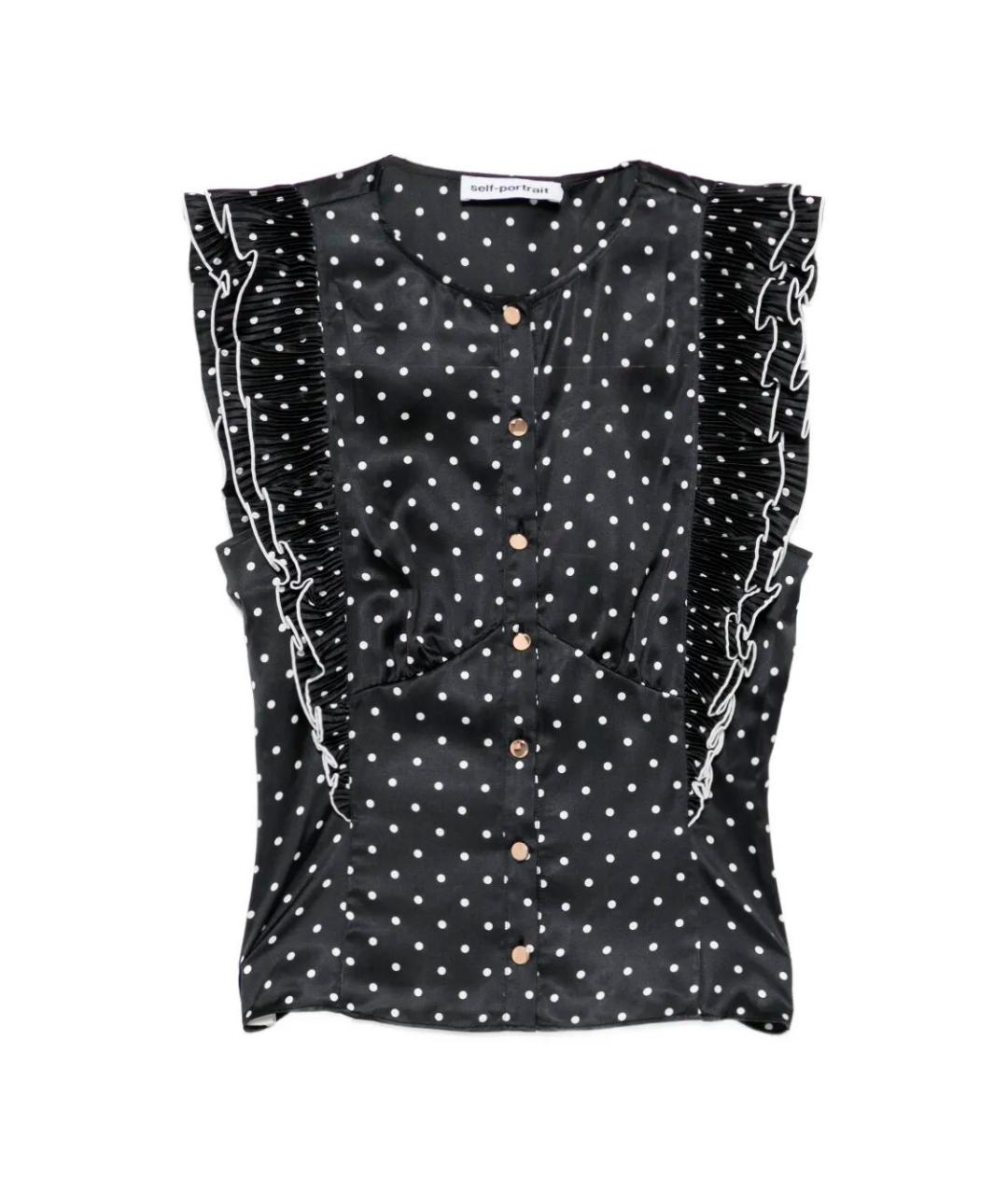 SELF-PORTRAIT Черная полиэстеровая блузы, фото 1