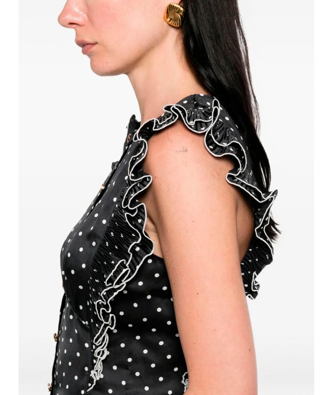 SELF-PORTRAIT Черная полиэстеровая блузы, фото 3