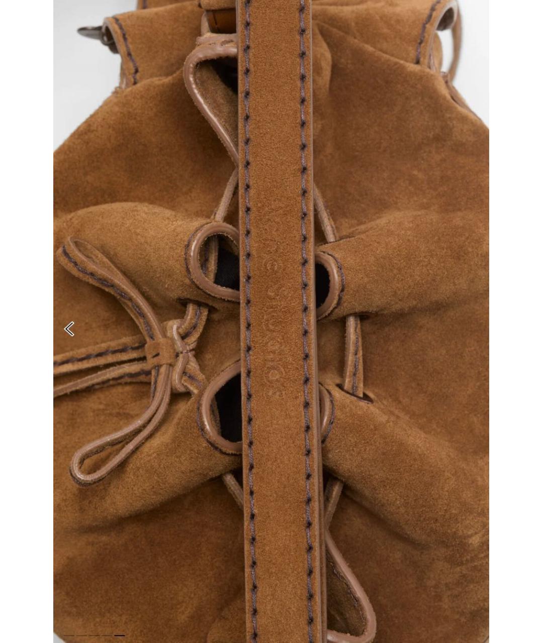 ACNE STUDIOS Коричневая замшевая сумка через плечо, фото 3