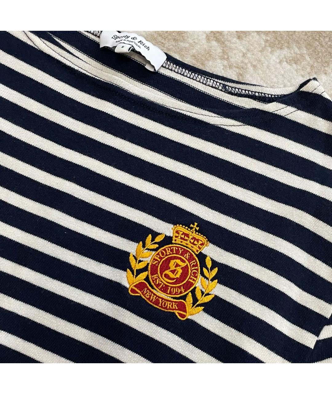 SPORTY AND RICH Синий хлопковый джемпер / свитер, фото 4