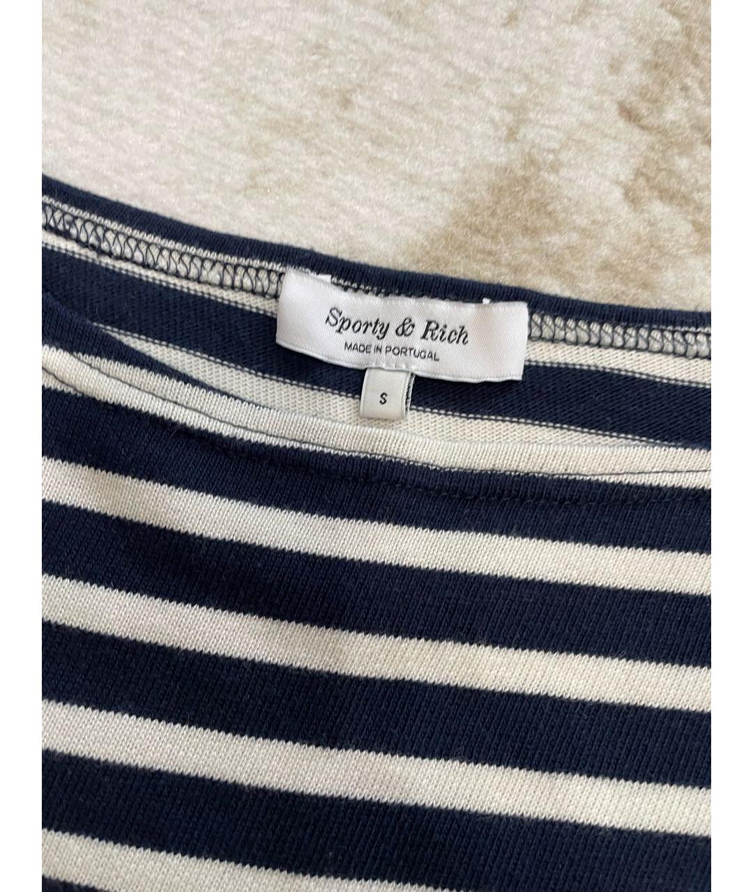 SPORTY AND RICH Синий хлопковый джемпер / свитер, фото 3