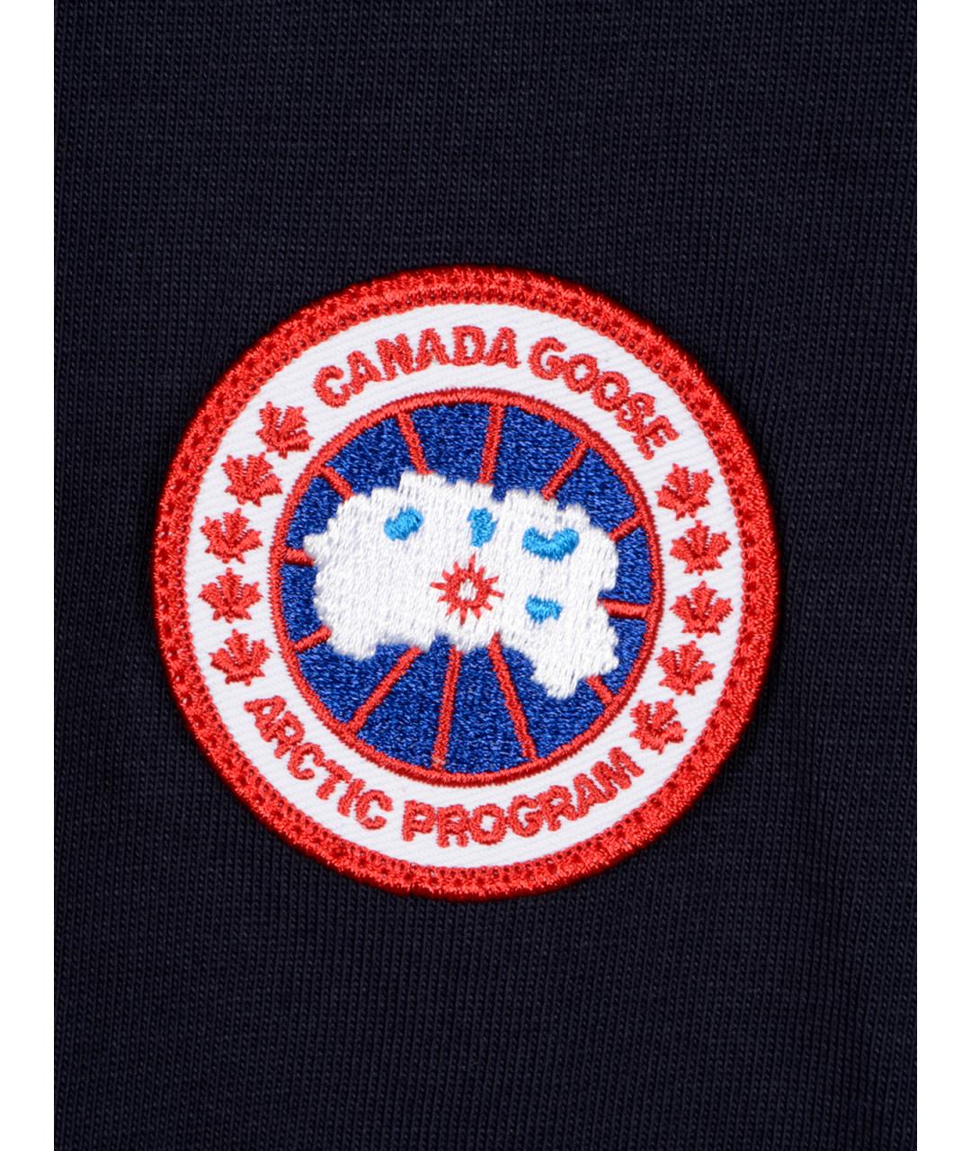 CANADA GOOSE Черная хлопковая футболка, фото 3