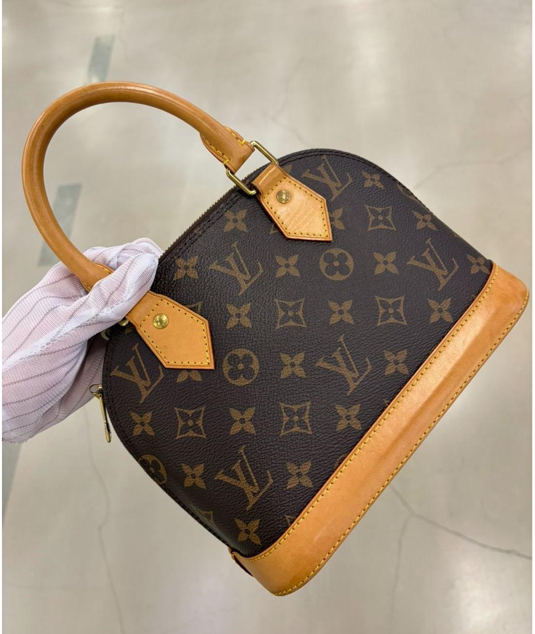 LOUIS VUITTON Коричневая сумка с короткими ручками, фото 3