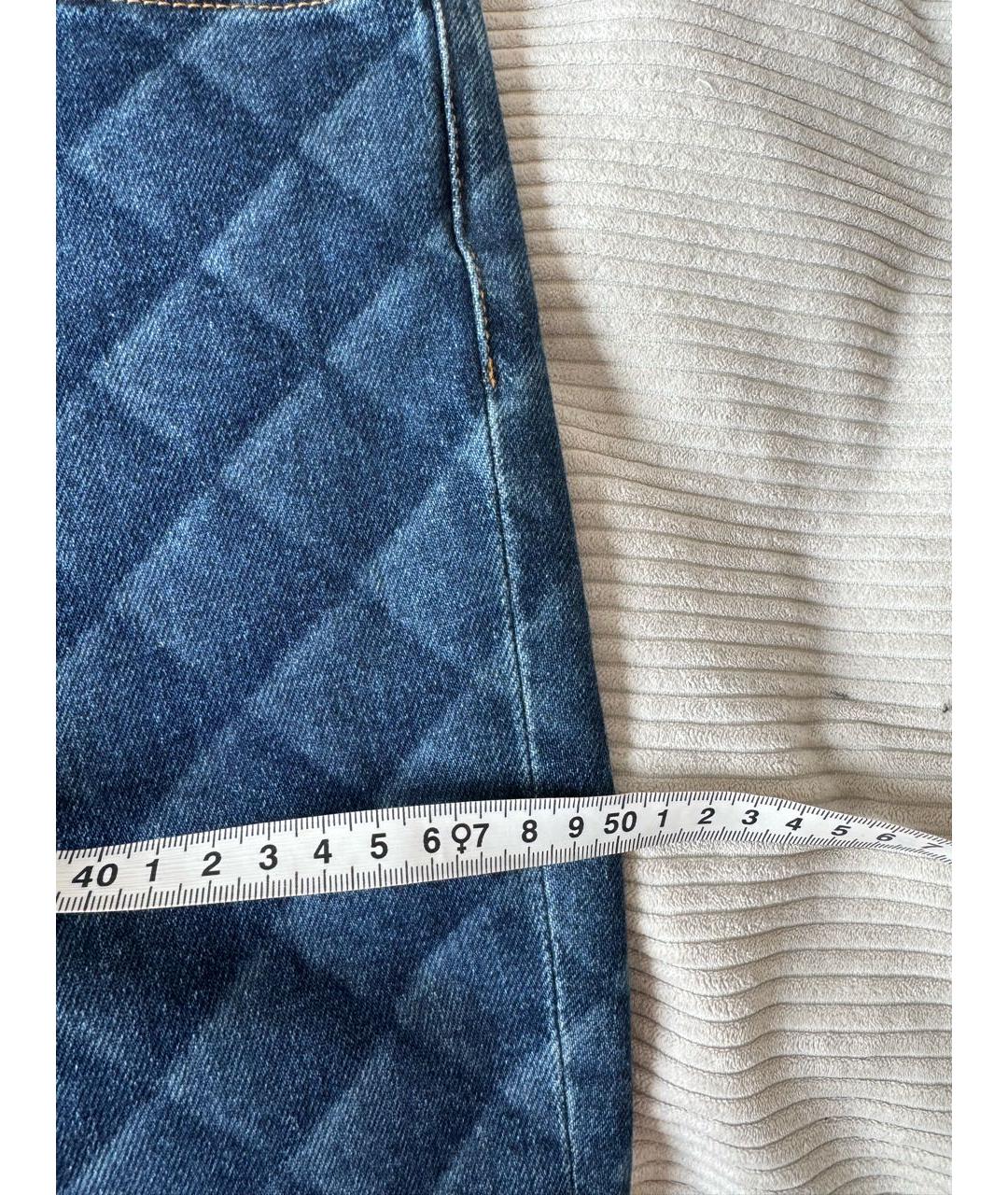 CHANEL Синие хлопко-эластановые прямые джинсы, фото 6