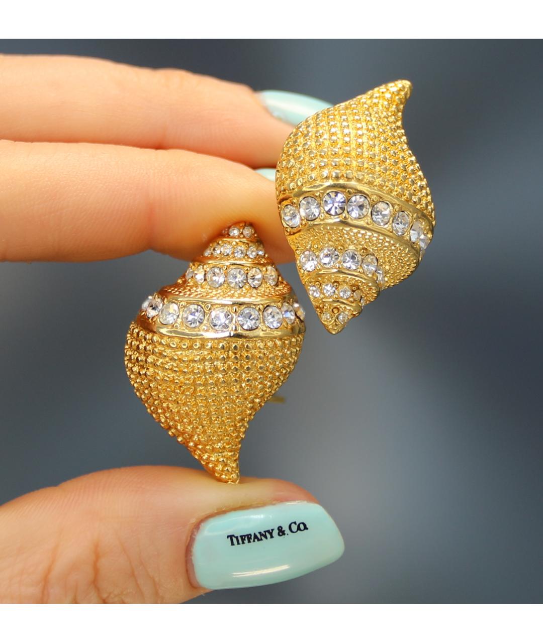 KENNETH JAY LANE Золотые позолоченные клипсы, фото 5