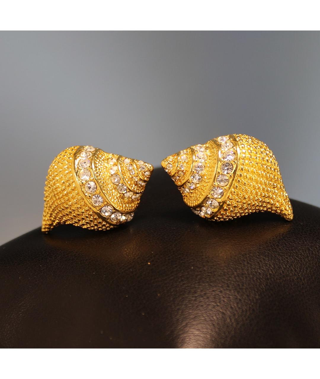 KENNETH JAY LANE Золотые позолоченные клипсы, фото 3