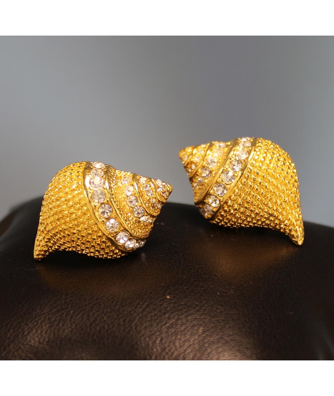 KENNETH JAY LANE Золотые позолоченные клипсы, фото 2