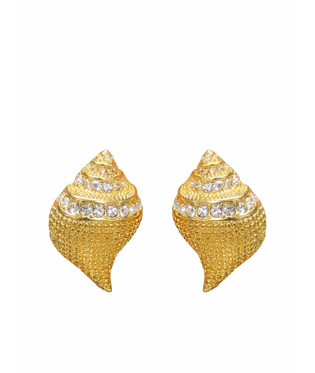 KENNETH JAY LANE Золотые позолоченные клипсы, фото 1