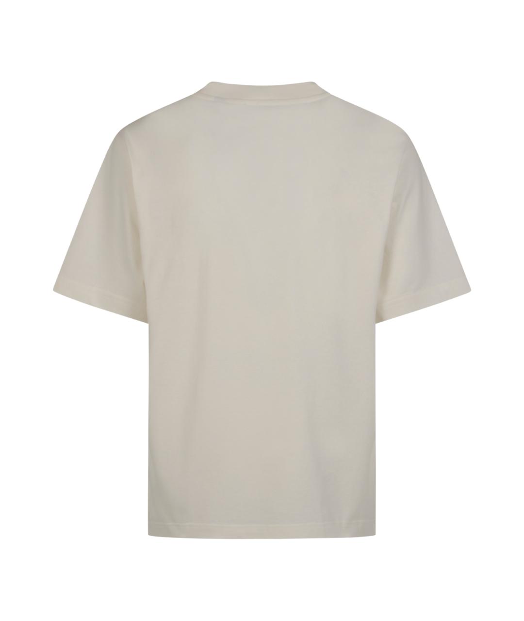 BURBERRY Белая хлопковая футболка, фото 2