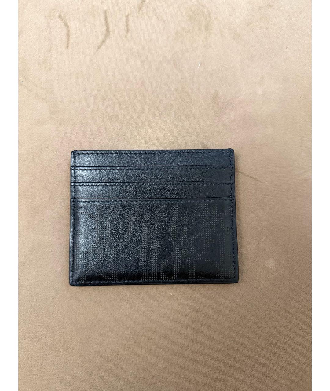 CHRISTIAN DIOR Черный кожаный кардхолдер, фото 3