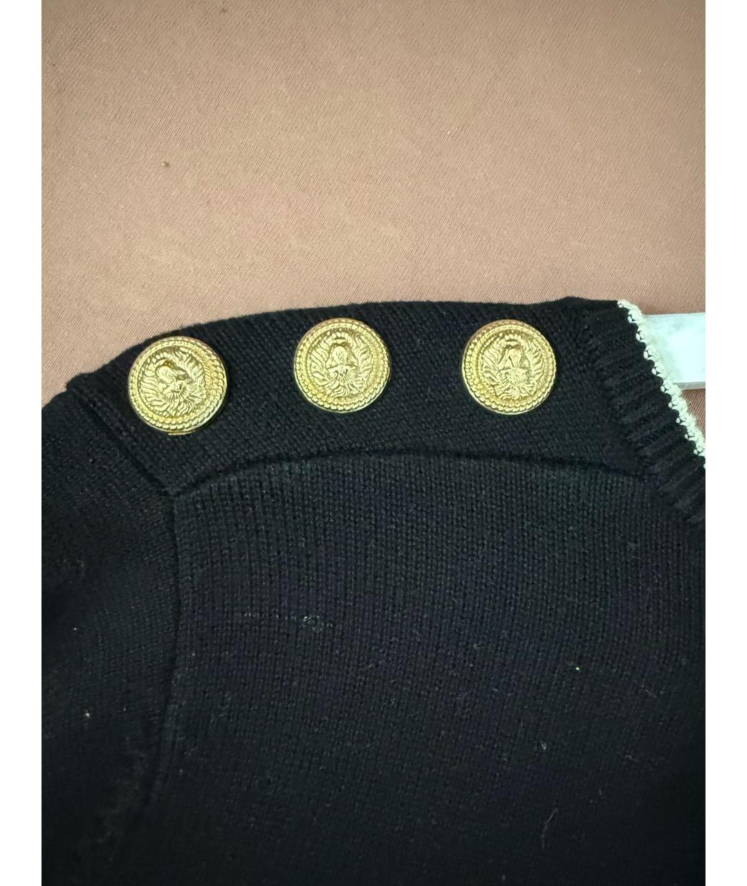 BALMAIN Темно-синий хлопковый джемпер / свитер, фото 5