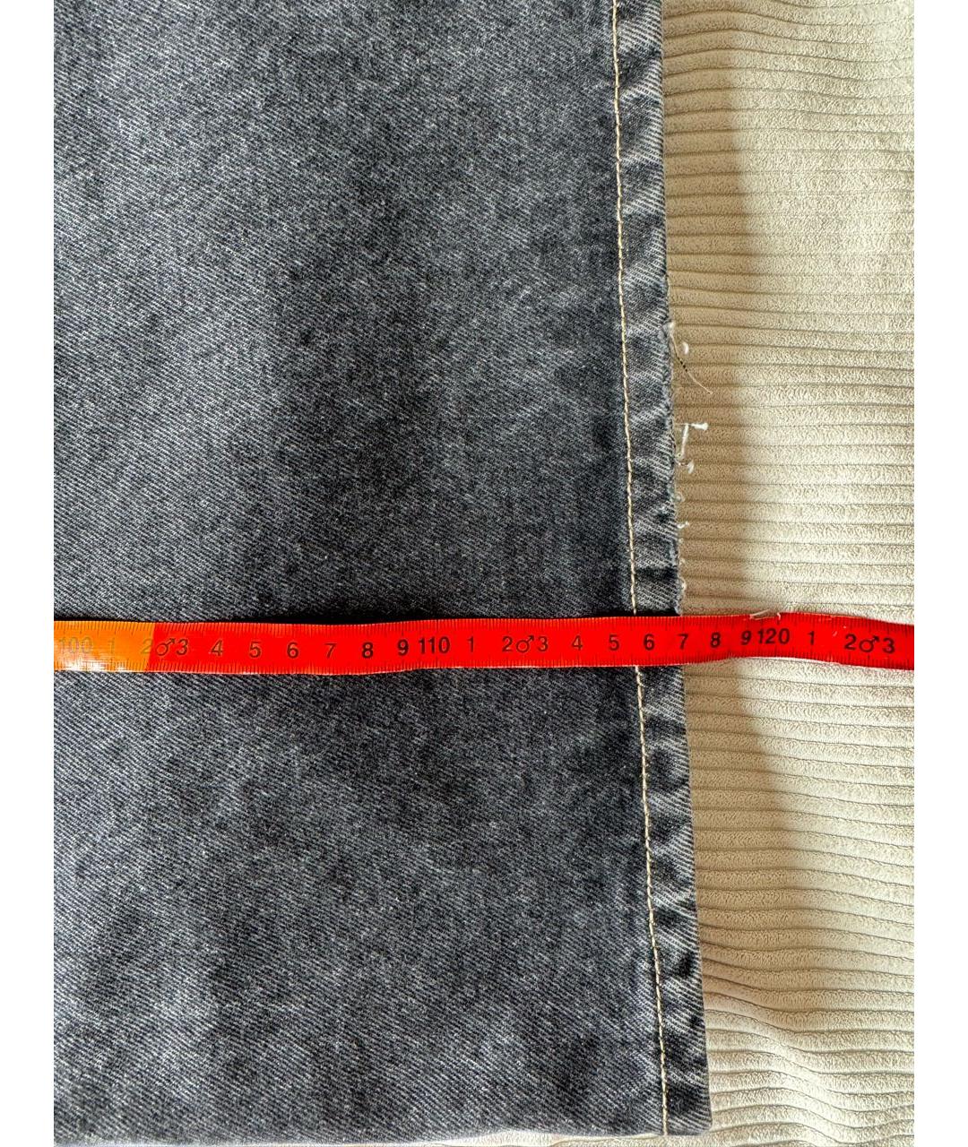 CHRISTIAN DIOR Серые хлопковые прямые джинсы, фото 7