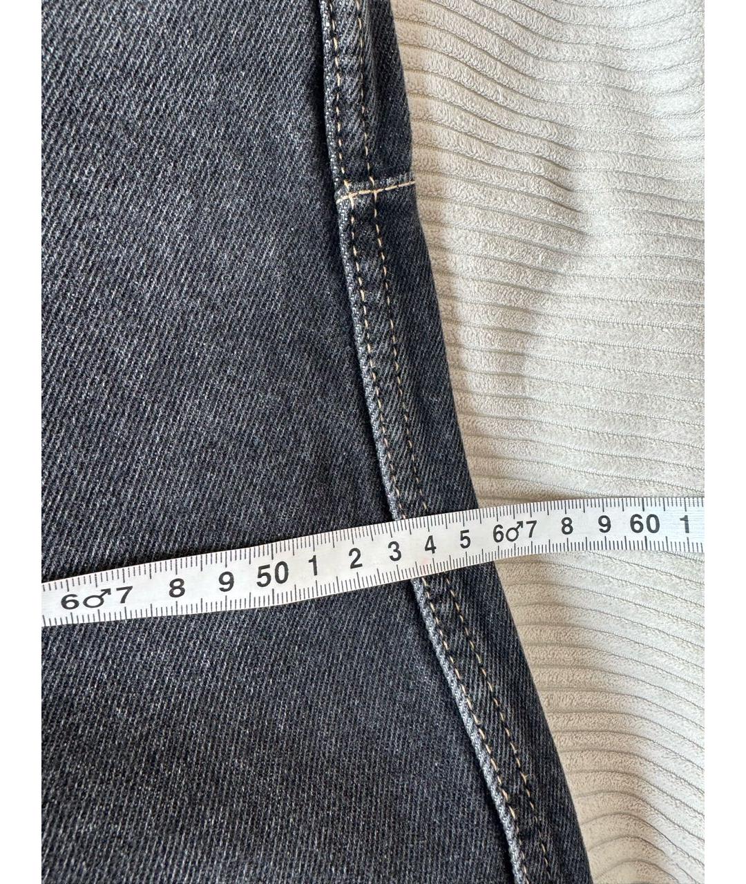 CHRISTIAN DIOR Серые хлопковые прямые джинсы, фото 6