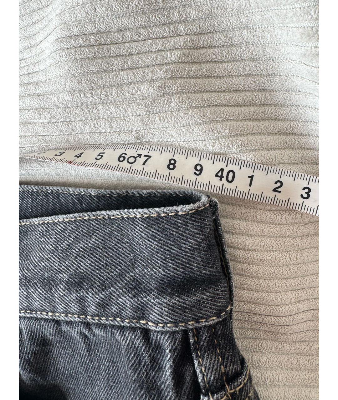 CHRISTIAN DIOR Серые хлопковые прямые джинсы, фото 5