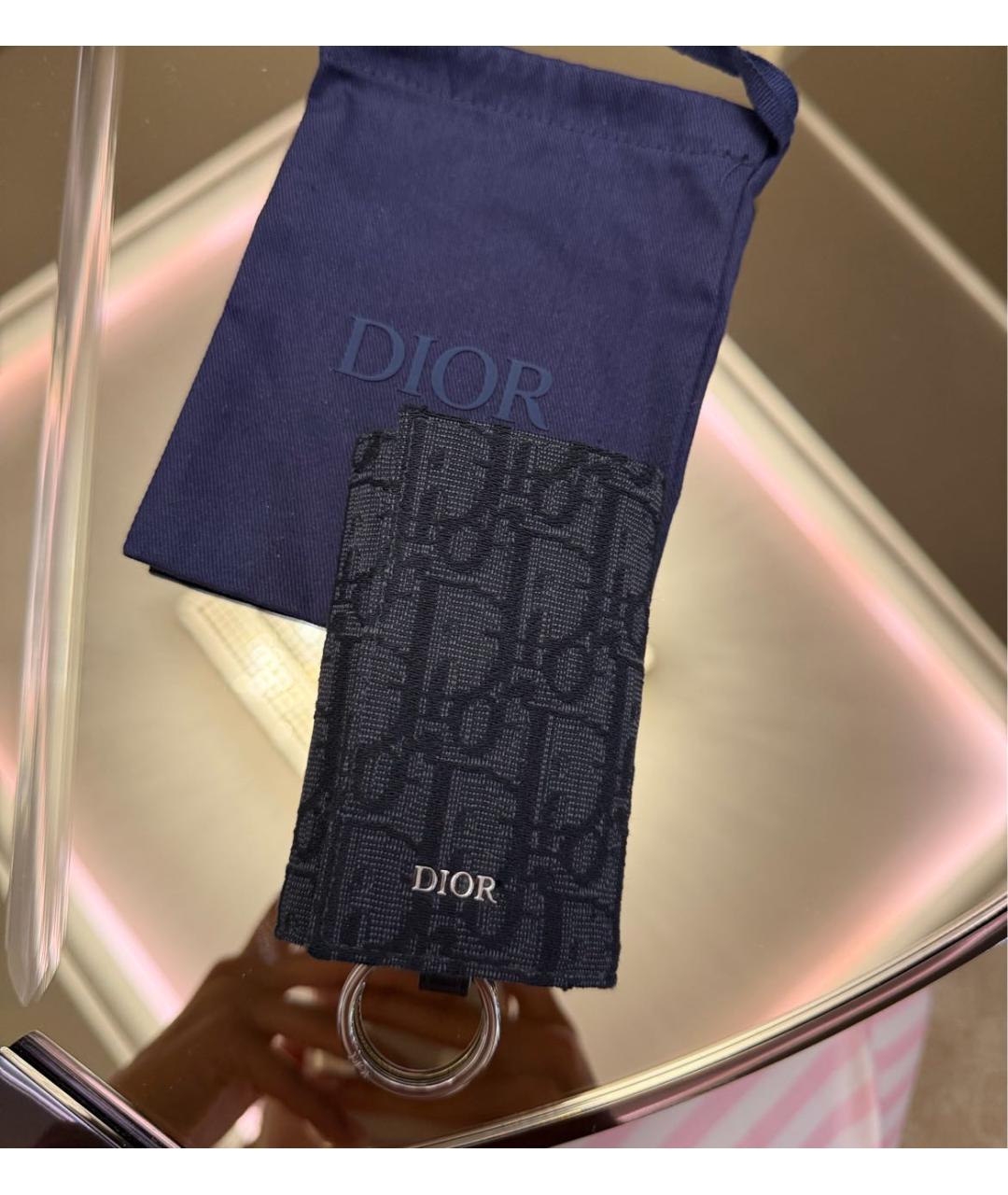 CHRISTIAN DIOR Темно-синяя ключница, фото 3