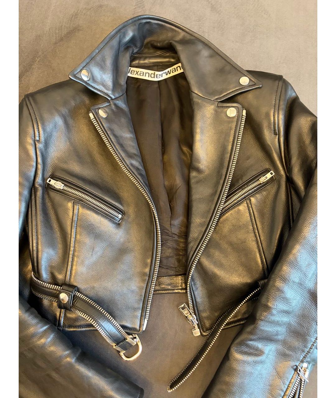 ALEXANDER WANG Черная кожаная куртка, фото 4