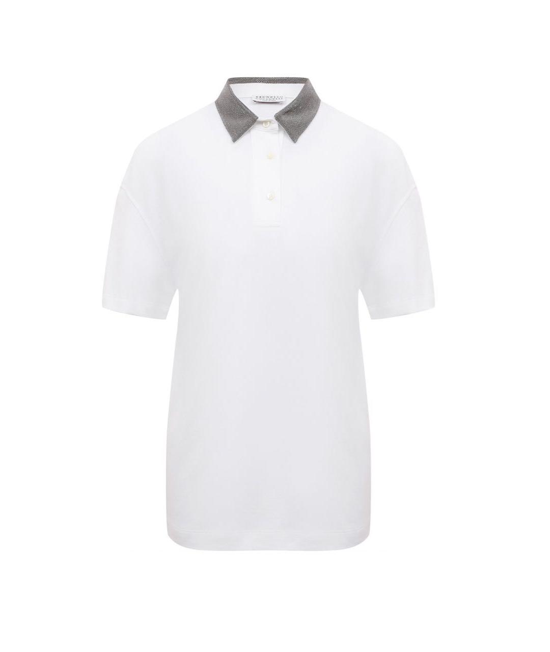 BRUNELLO CUCINELLI Белая хлопковая футболка, фото 7