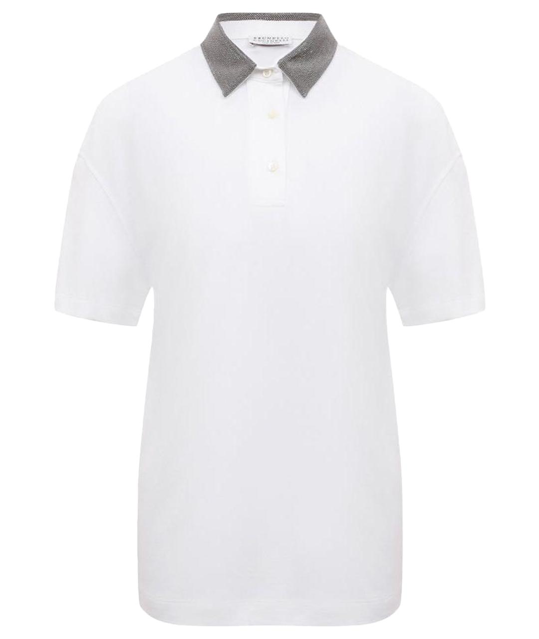 BRUNELLO CUCINELLI Белая хлопковая футболка, фото 1