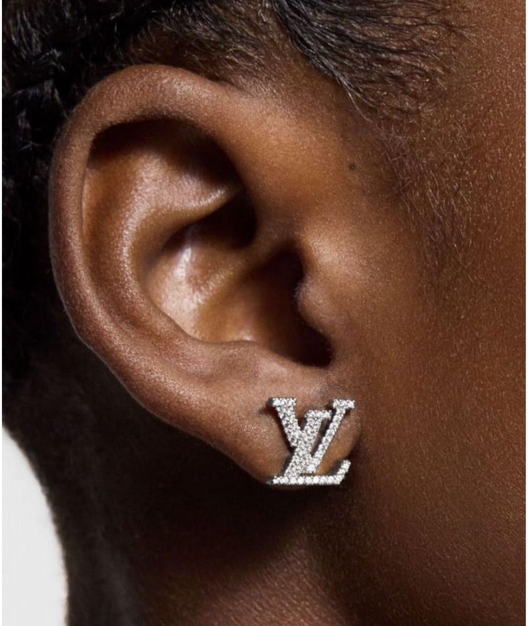 LOUIS VUITTON Серебряные металлические серьги, фото 3