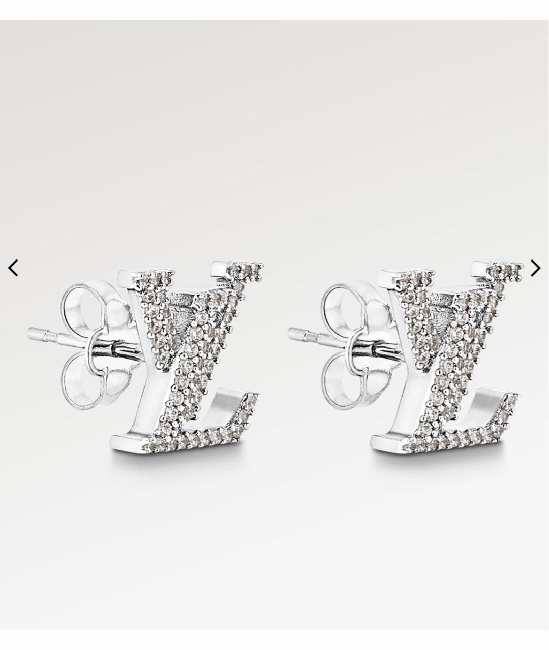 LOUIS VUITTON Серебряные металлические серьги, фото 2