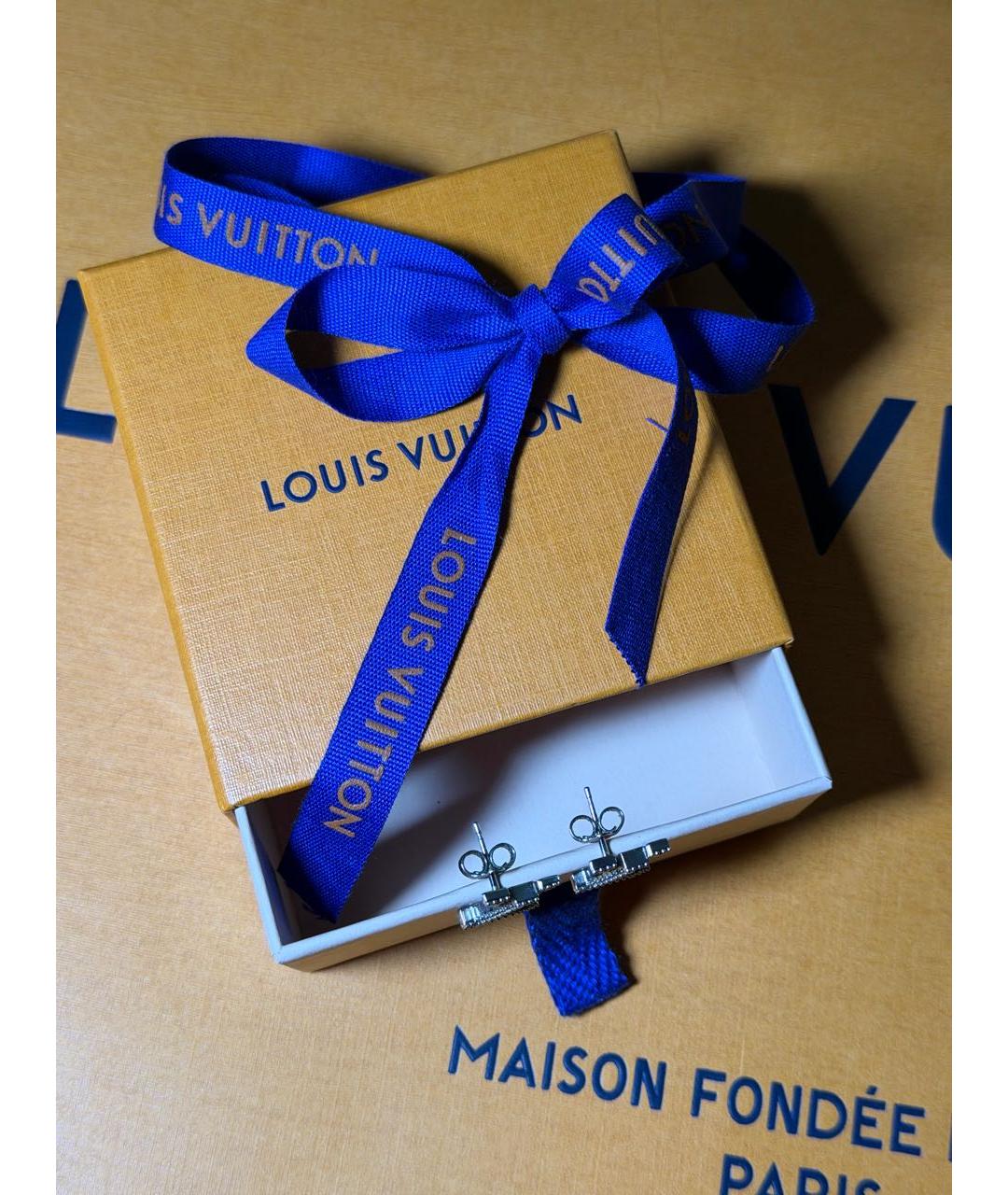 LOUIS VUITTON Серебряные металлические серьги, фото 8