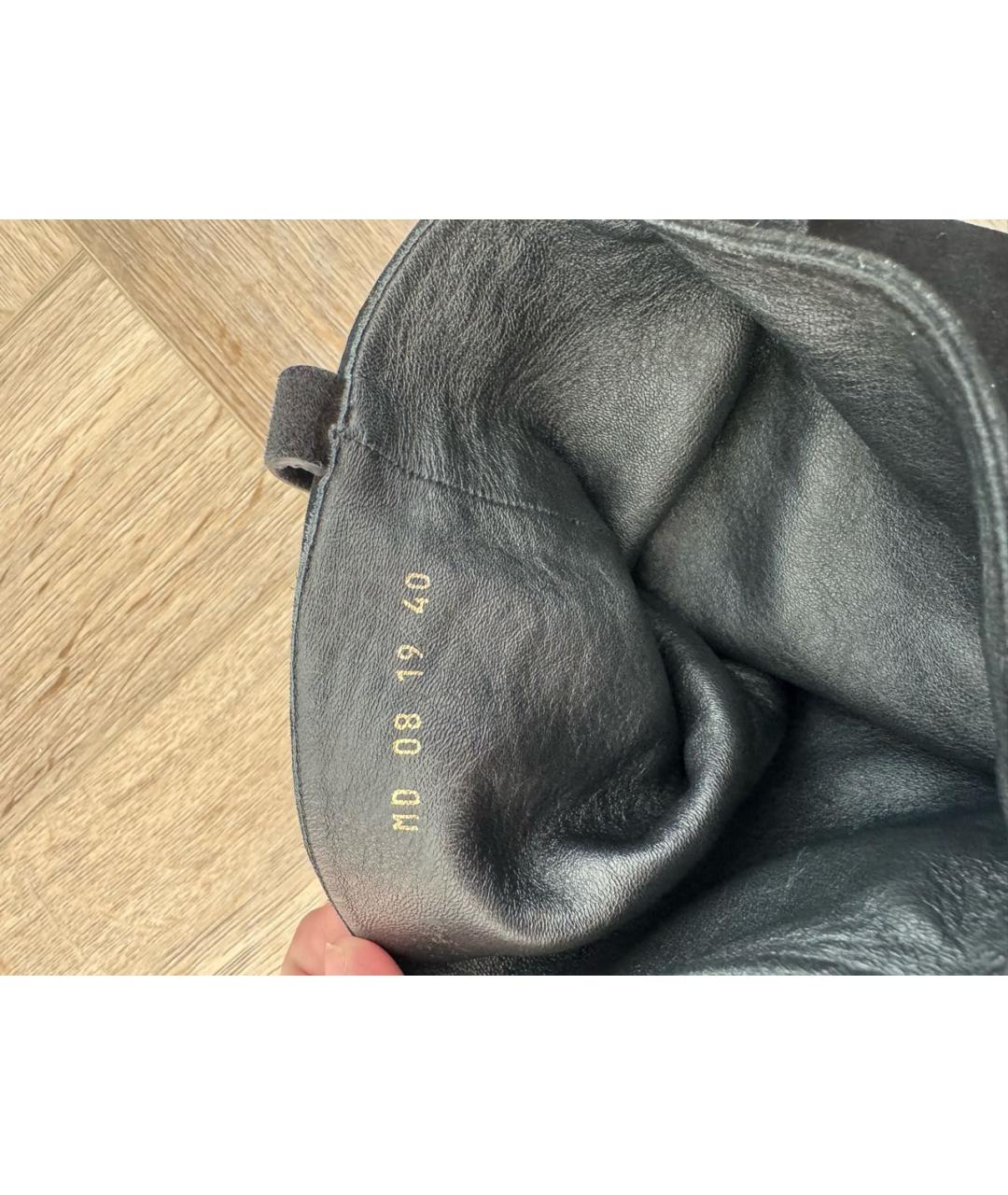 CHRISTIAN DIOR Черные замшевые ботфорты, фото 7