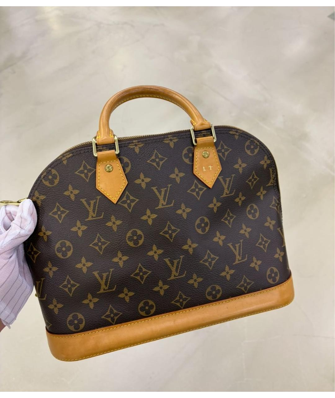 LOUIS VUITTON Коричневая сумка с короткими ручками, фото 4