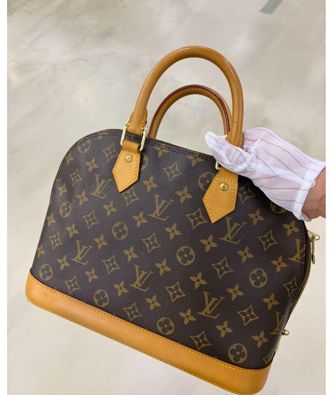 LOUIS VUITTON Коричневая сумка с короткими ручками, фото 2