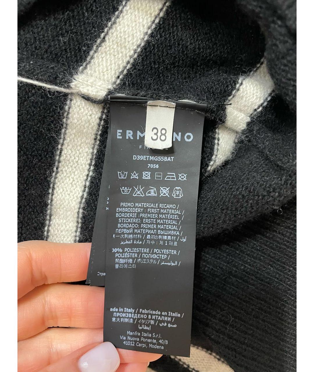 ERMANNO FIRENZE Черный вискозный джемпер / свитер, фото 8