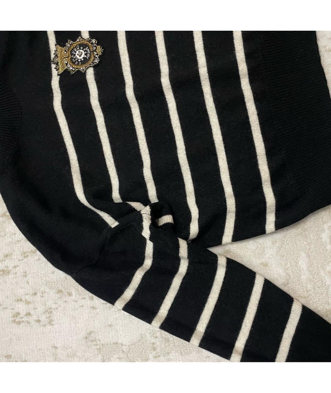 ERMANNO FIRENZE Черный вискозный джемпер / свитер, фото 6