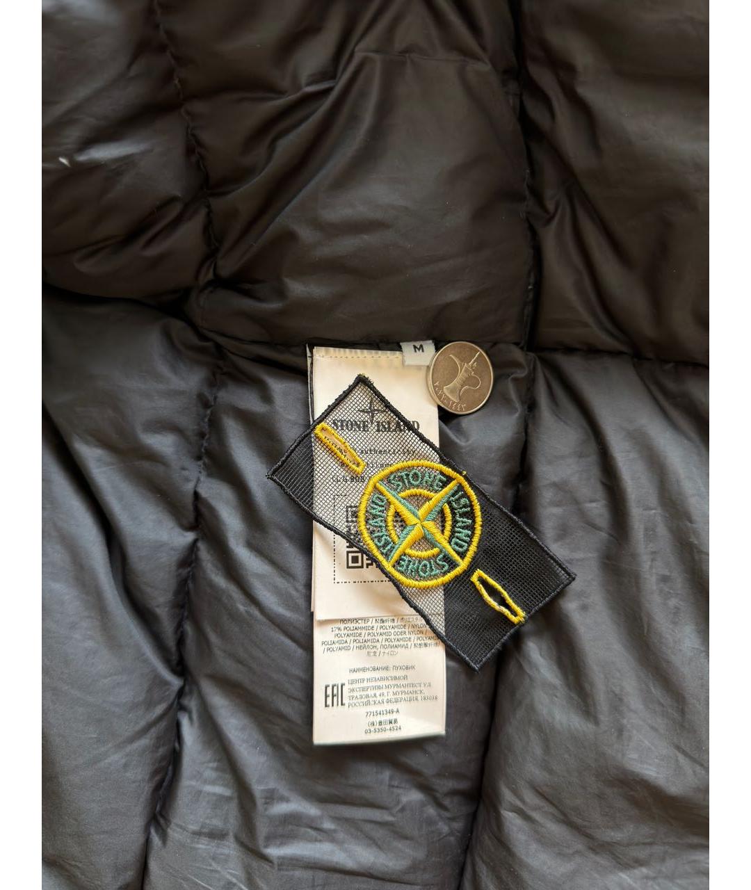 STONE ISLAND Черная полиэстеровая куртка, фото 7