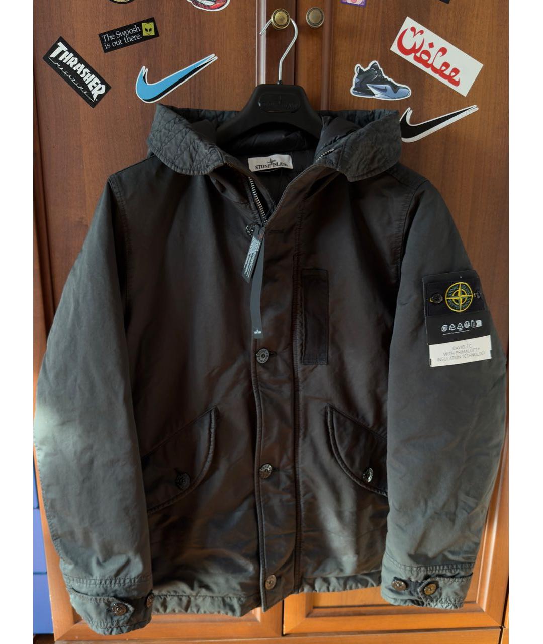 STONE ISLAND Черная полиэстеровая куртка, фото 9