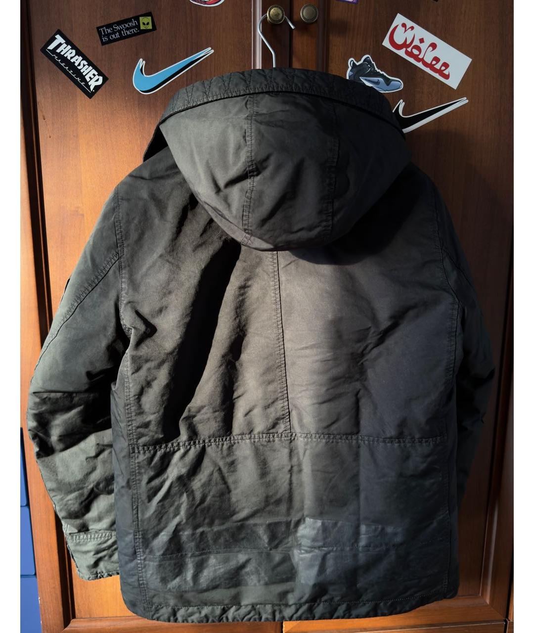 STONE ISLAND Черная полиэстеровая куртка, фото 2