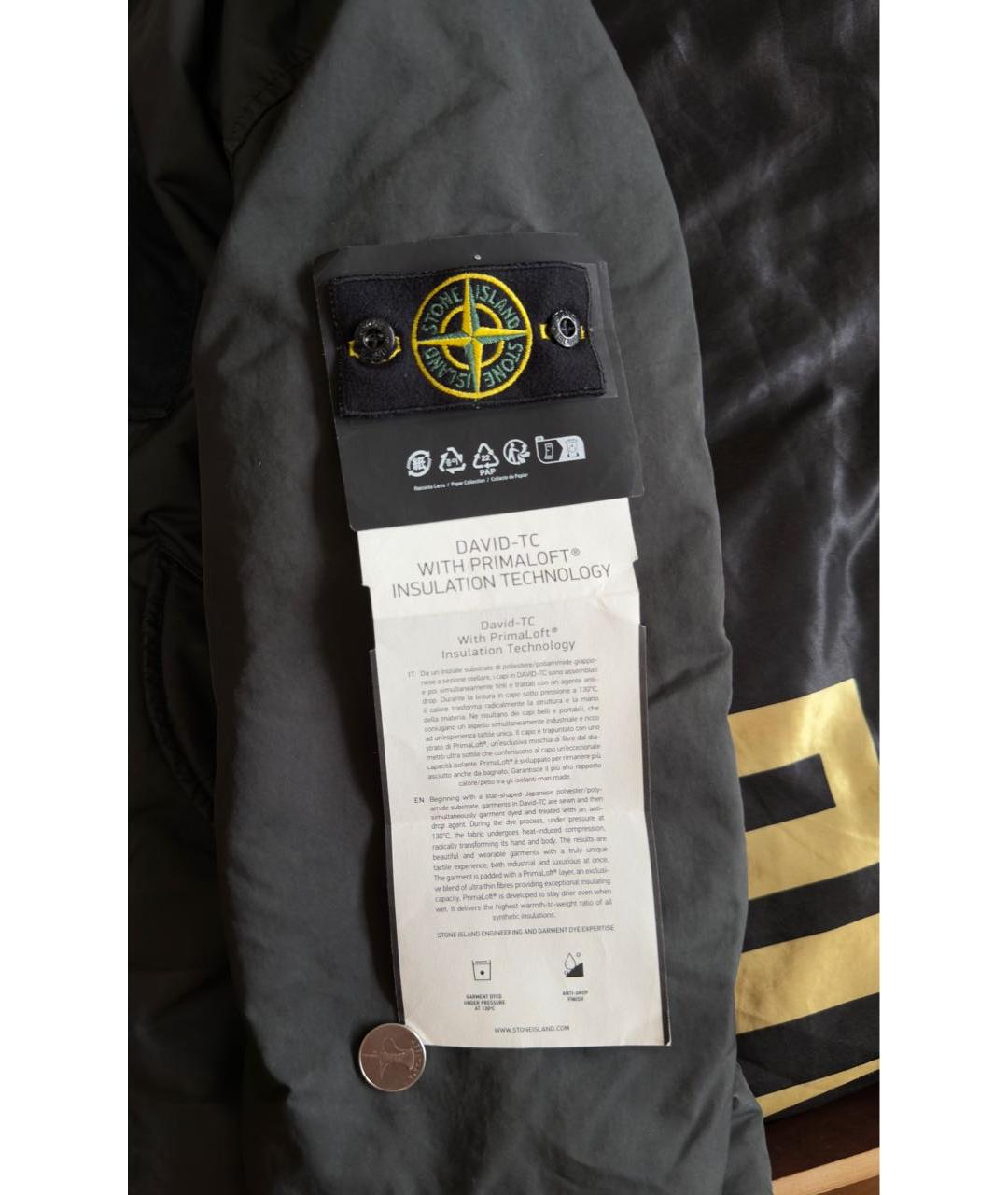 STONE ISLAND Черная полиэстеровая куртка, фото 8