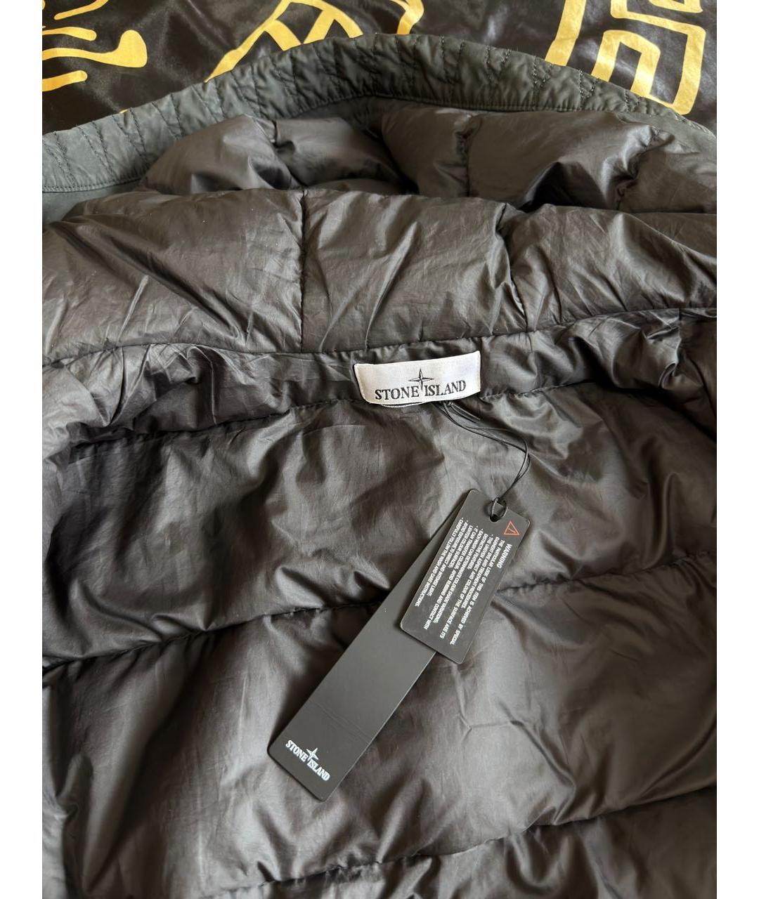 STONE ISLAND Черная полиэстеровая куртка, фото 6