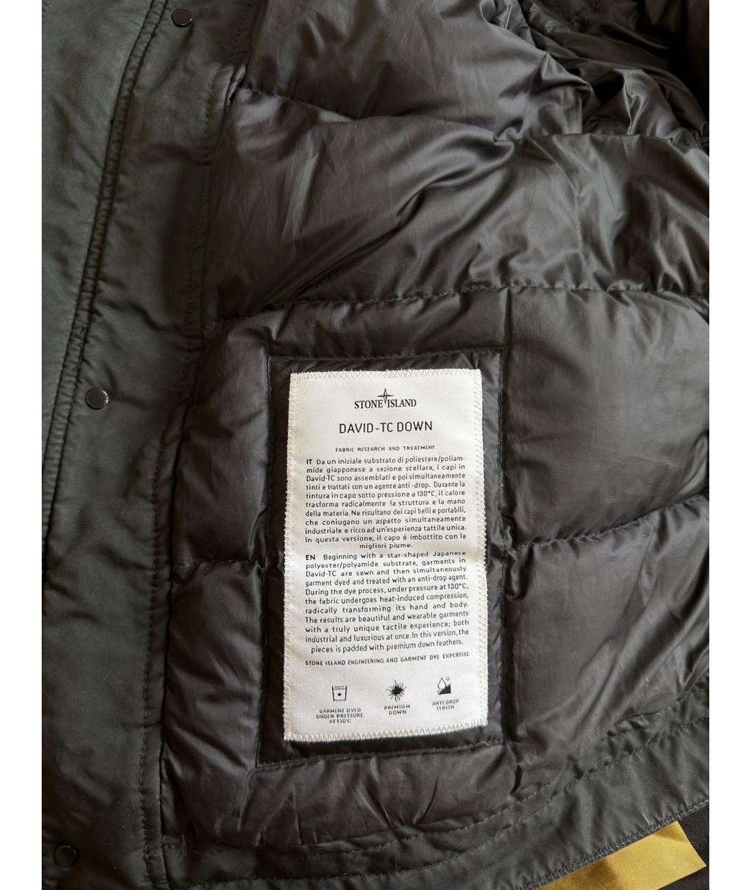 STONE ISLAND Черная полиэстеровая куртка, фото 5