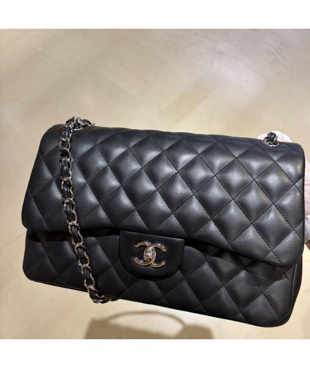 CHANEL Черная кожаная сумка через плечо, фото 4