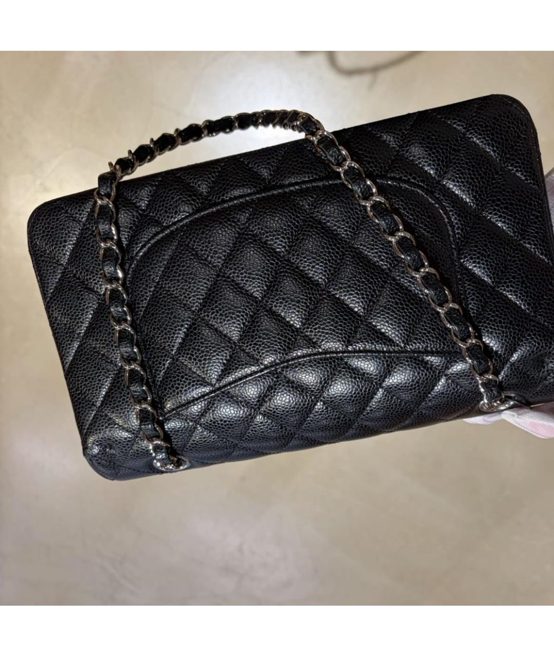 CHANEL Черная кожаная сумка через плечо, фото 3